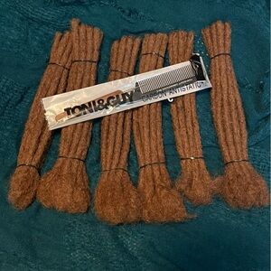 60 Strand Human Hair Dreadlock Extensions 10″ + Toni & Guy Tools Honey Blonde